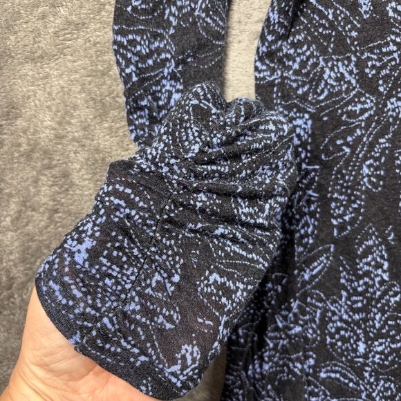 Free People Sahara Print High Back Long Sleeve Top V-Neck Stretch Medium F125 - Picture 4 of 11